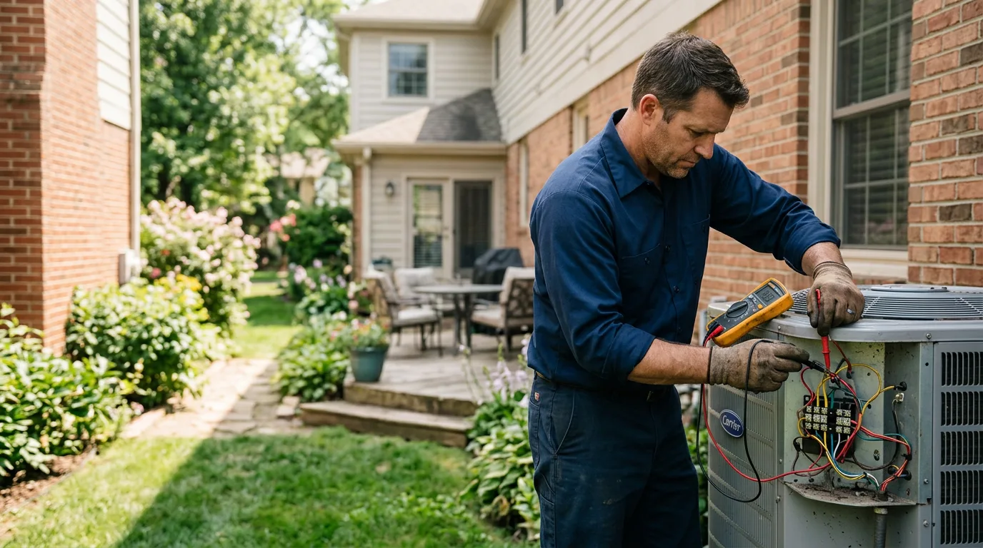 HVAC technician working near Acton, CA